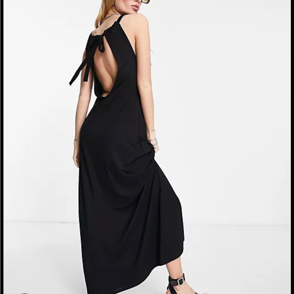 Bnwt asos maxi dress with back tie